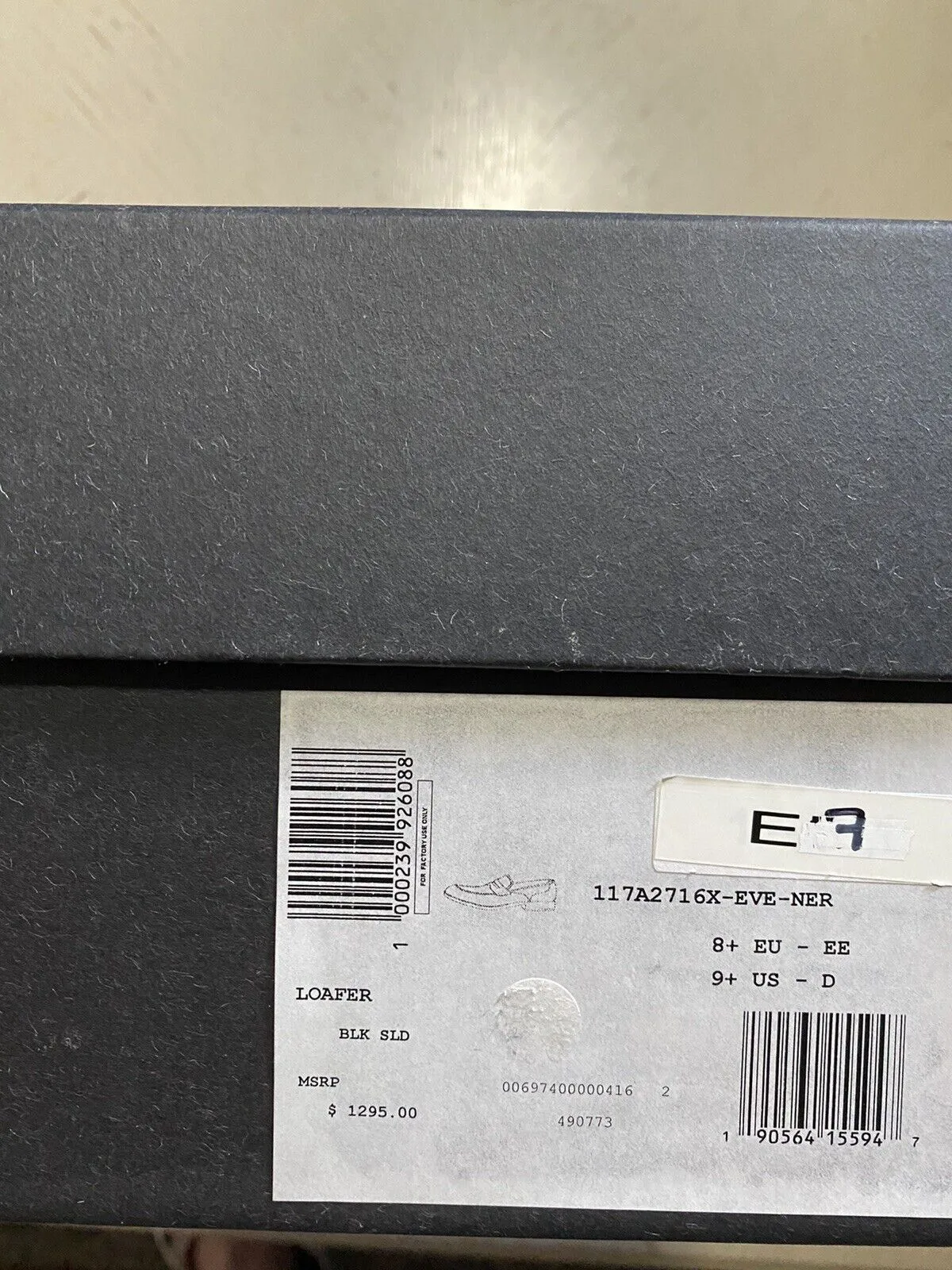 $1295 Ermenegildo Zegna Couture Leather Loafers Shoes Black 9.5 US ( 42.5 Eu )