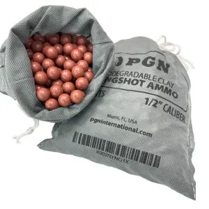 1/2" Inch Biodegradable Clay Slingshot Ammo