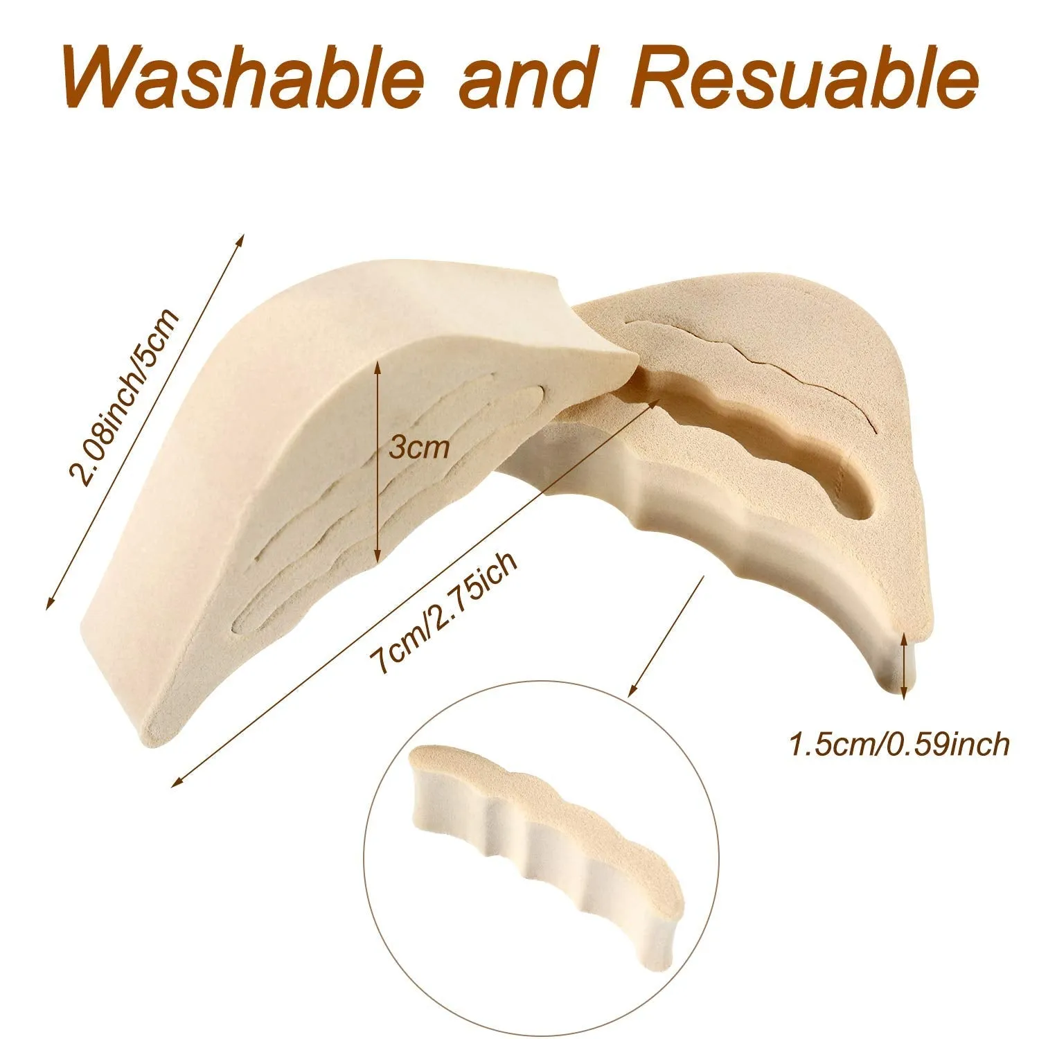 6 Pairs Toe Filler Inserts Adjustable Shoe Filler Heel Grip Liner Insert for Improving Shoe Fit Heel Protection Prevent Blister Unisex