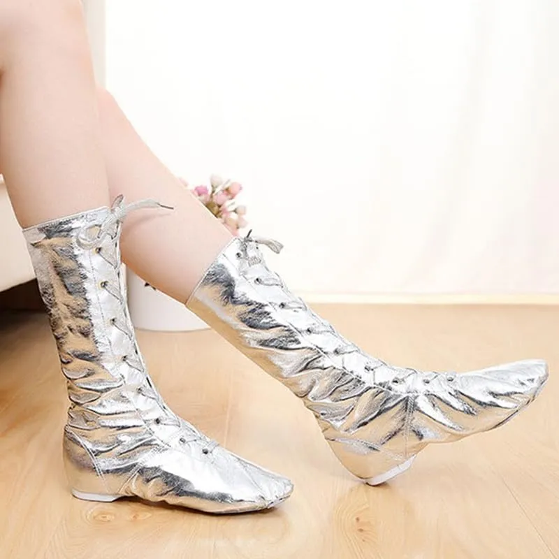 AOQUNFS Women High-top Jazz Dance Shoes Kids Dancing Sneakers Jazz Teaching Modern Dance Boot