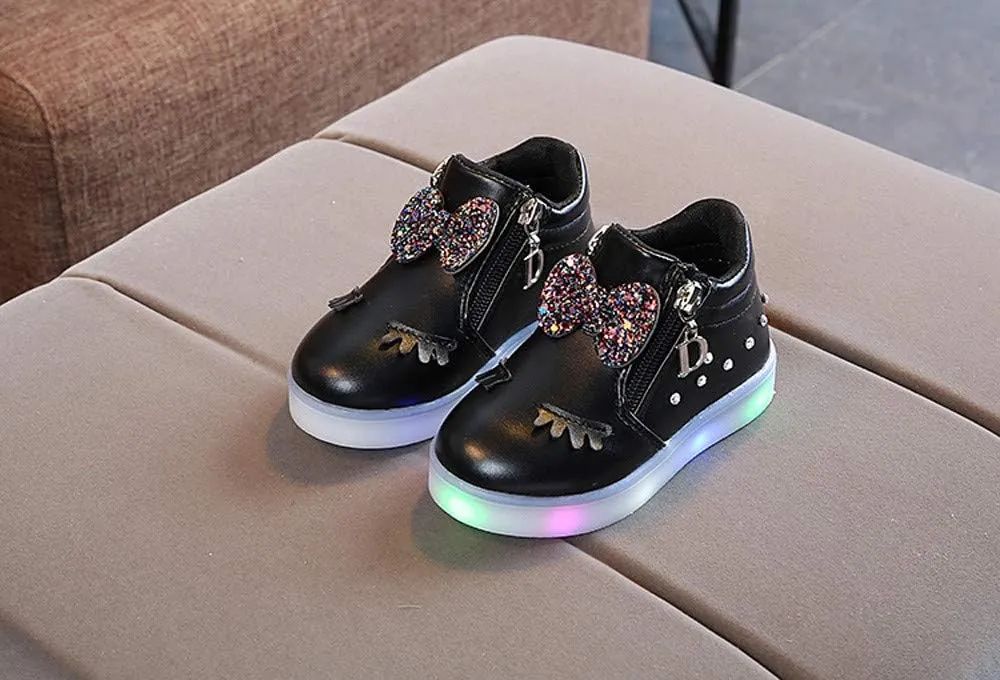 Baby Girl Shoes Size 7 LED Crystal Baby Boots Infant Sport Luminous Girls Kids Shoes First Walking Shoes for Baby Boy