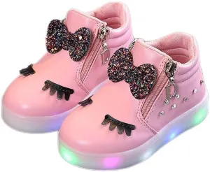 Baby Girl Shoes Size 7 LED Crystal Baby Boots Infant Sport Luminous Girls Kids Shoes First Walking Shoes for Baby Boy