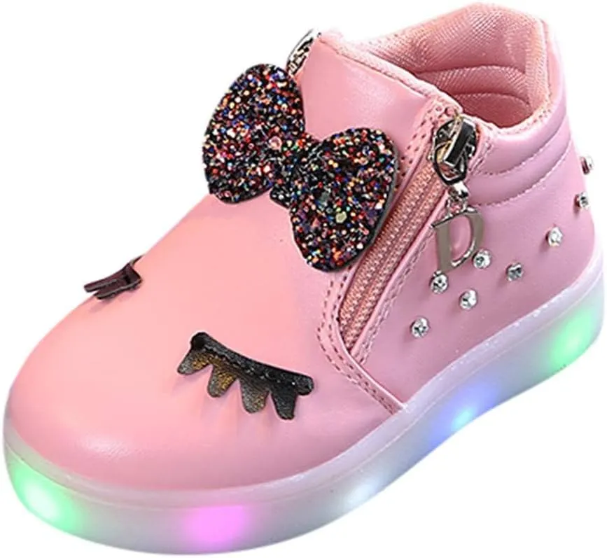 Baby Girl Shoes Size 7 LED Crystal Baby Boots Infant Sport Luminous Girls Kids Shoes First Walking Shoes for Baby Boy