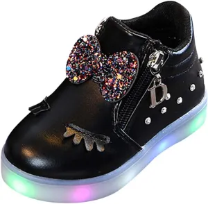 Baby Girl Shoes Size 7 LED Crystal Baby Boots Infant Sport Luminous Girls Kids Shoes First Walking Shoes for Baby Boy