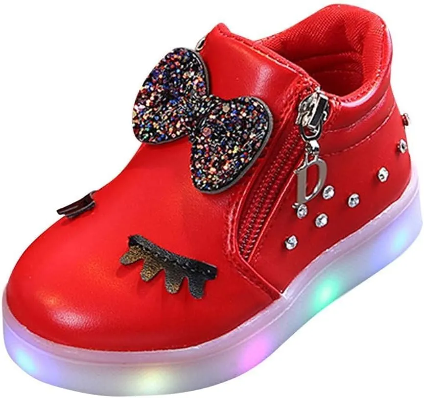 Baby Girl Shoes Size 7 LED Crystal Baby Boots Infant Sport Luminous Girls Kids Shoes First Walking Shoes for Baby Boy