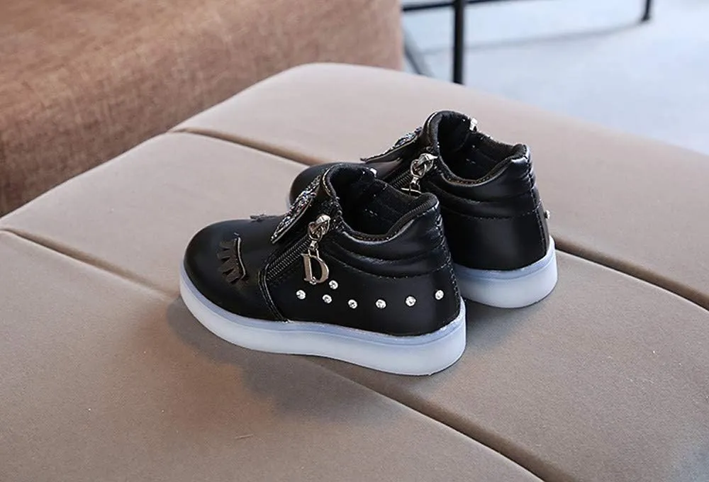 Baby Girl Shoes Size 7 LED Crystal Baby Boots Infant Sport Luminous Girls Kids Shoes First Walking Shoes for Baby Boy