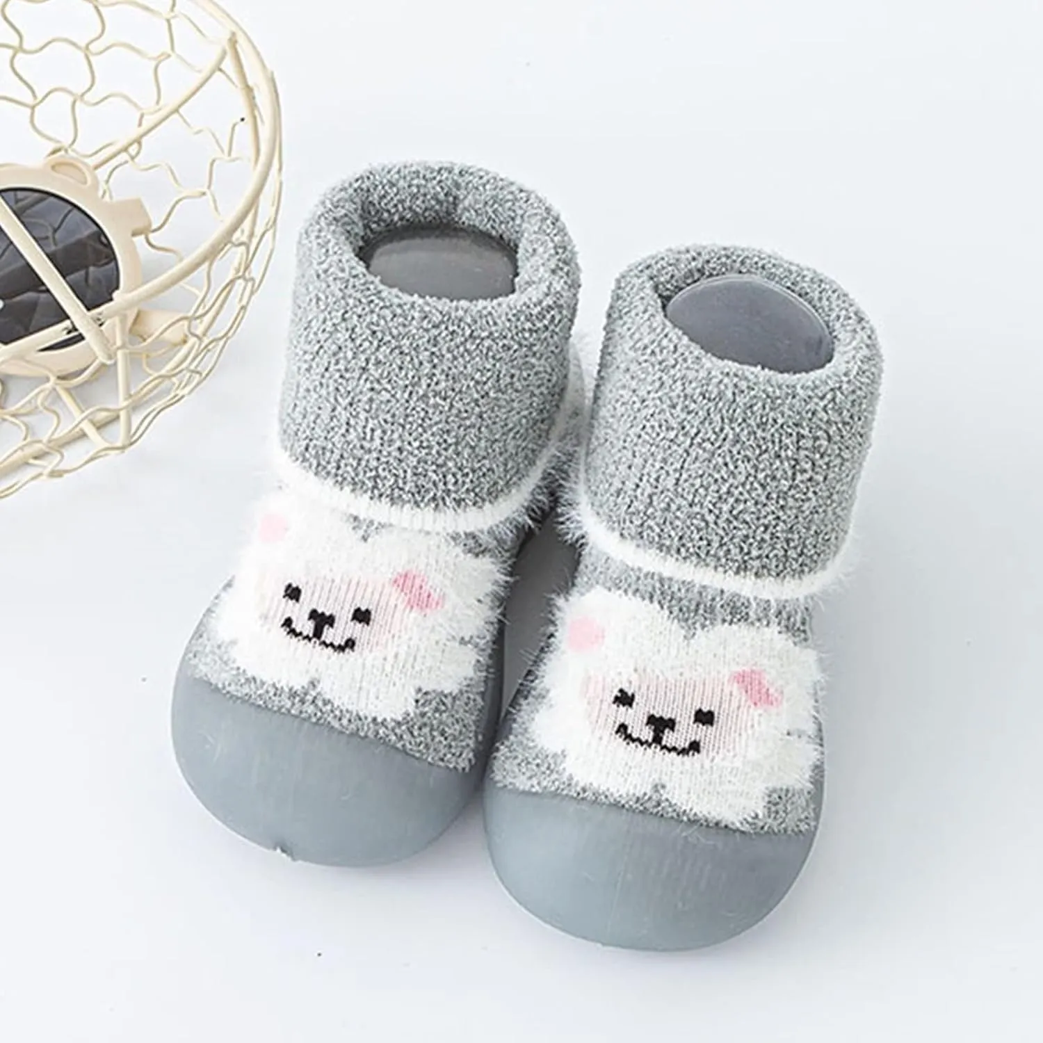 Baby Girl Shoes,Baby Sock Shoes Infant Boys Cartoon Fleece Warm The Floor Socks Non Slip Prewalker Shoes 0-3 Years