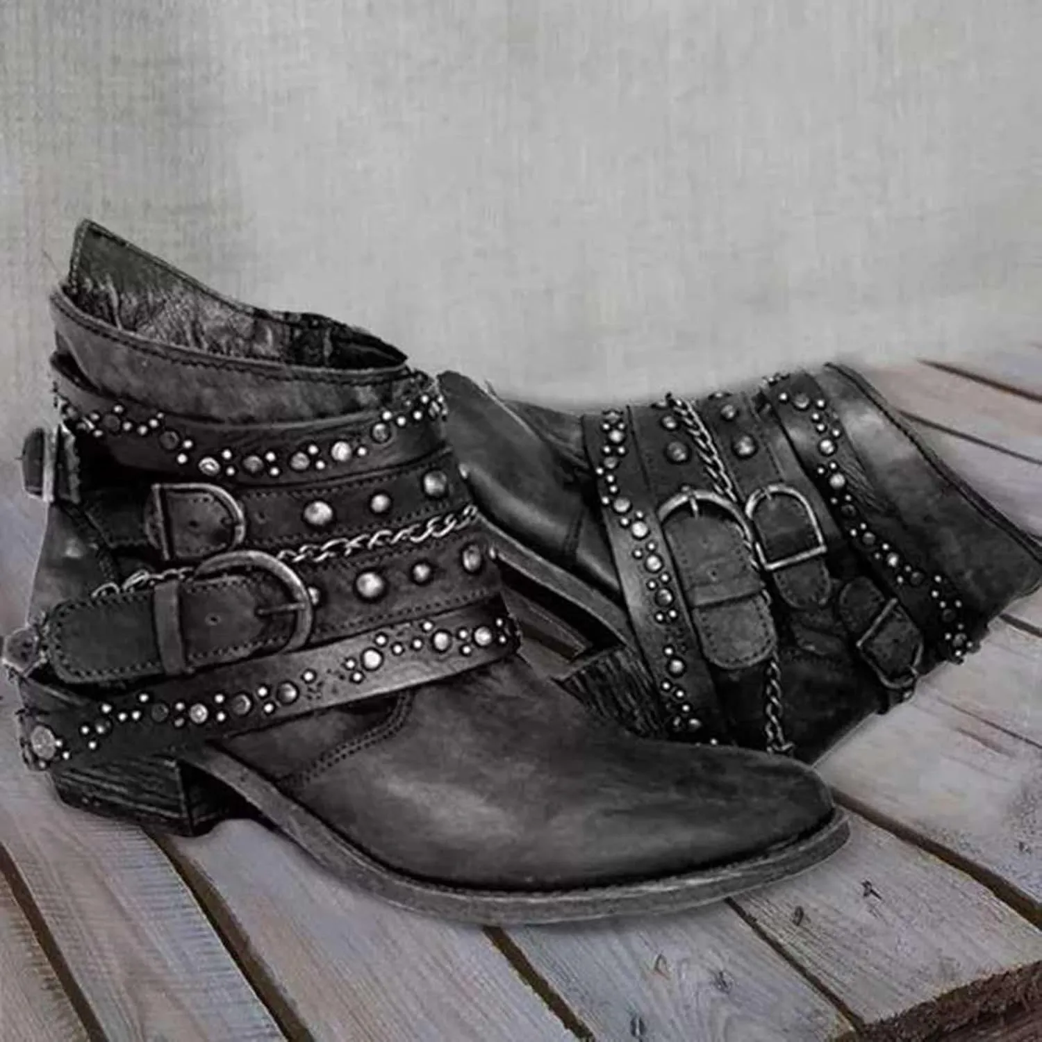 Black Booties for Women Ankle Leather Booties for Women 2024 Mens Leather Work Boots Boot for Men Fashion Round Toe Side Zipper Pointd Toe Suede