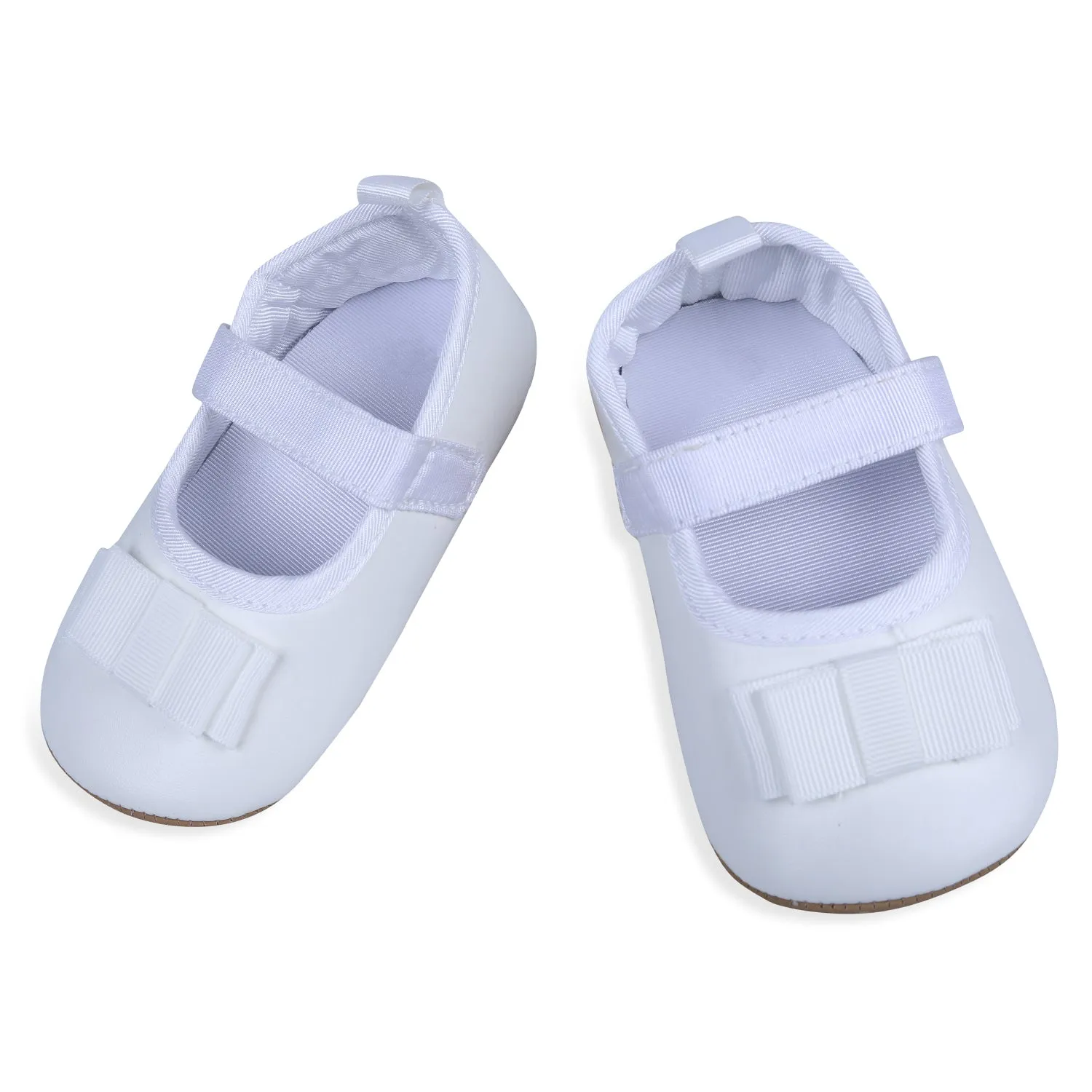 Bow Premium Girls Anti-Slip Ballerina Shoes - White