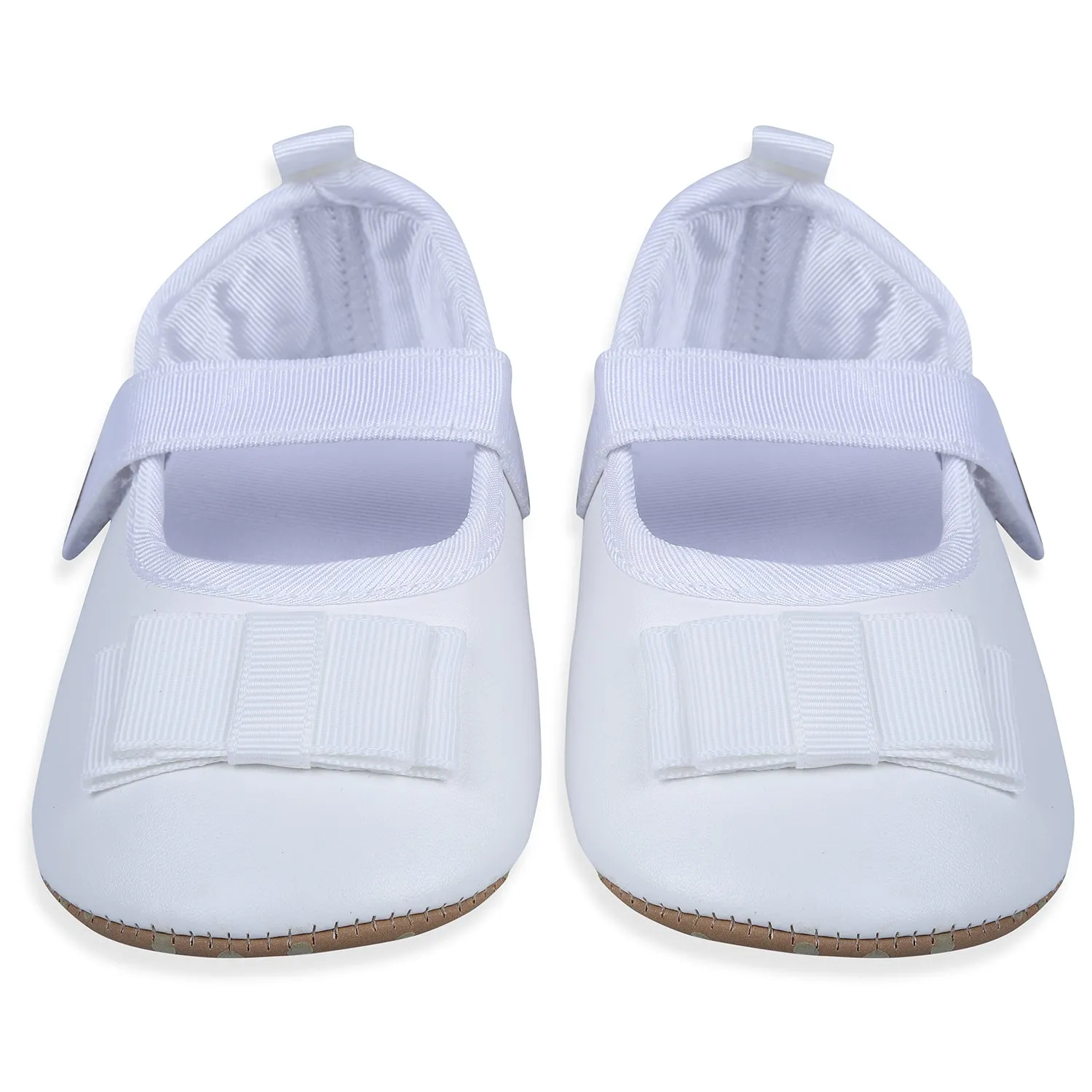 Bow Premium Girls Anti-Slip Ballerina Shoes - White