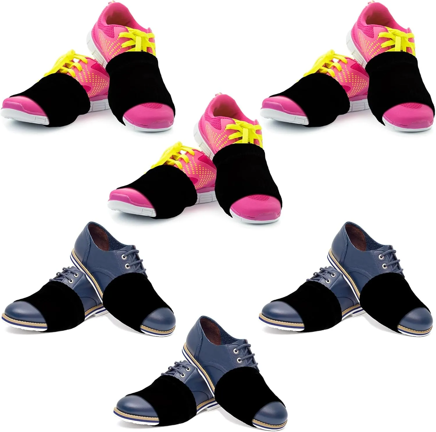 Boyiee 6 Pairs Line Shoe Sock over Sneakers Shoe Covers on Smooth Floors Sliders Ballet Dancers Turning Socks