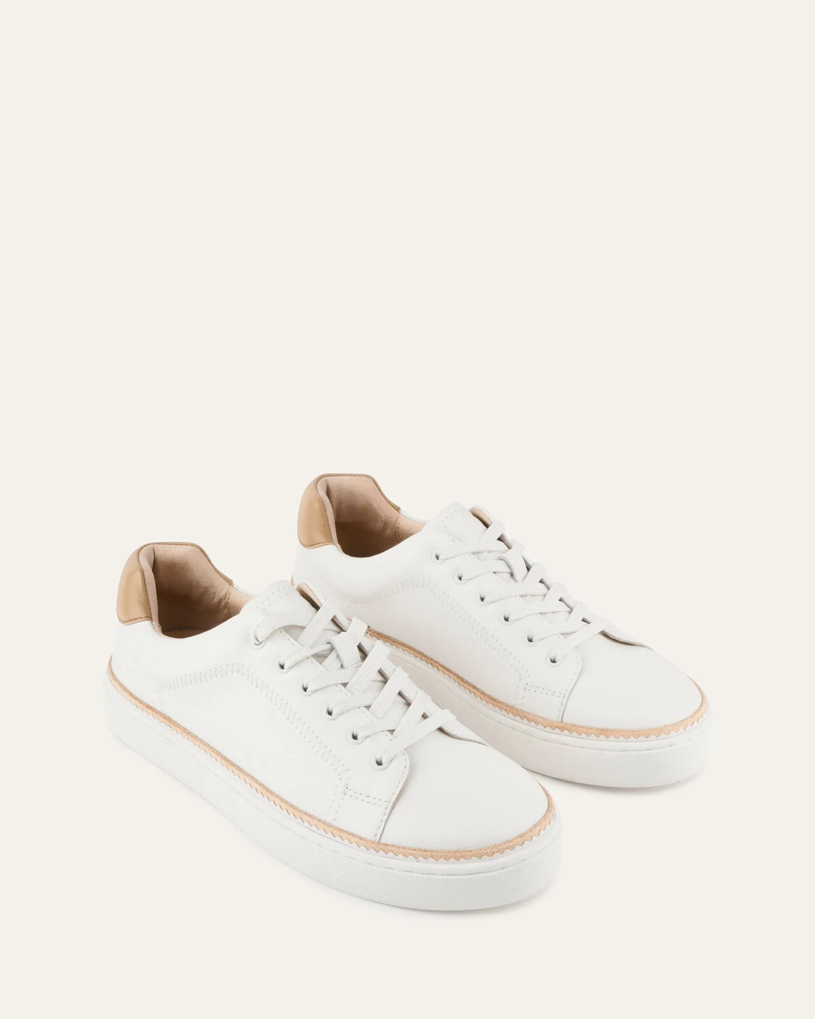 BRINLEY SNEAKERS WHITE LEATHER