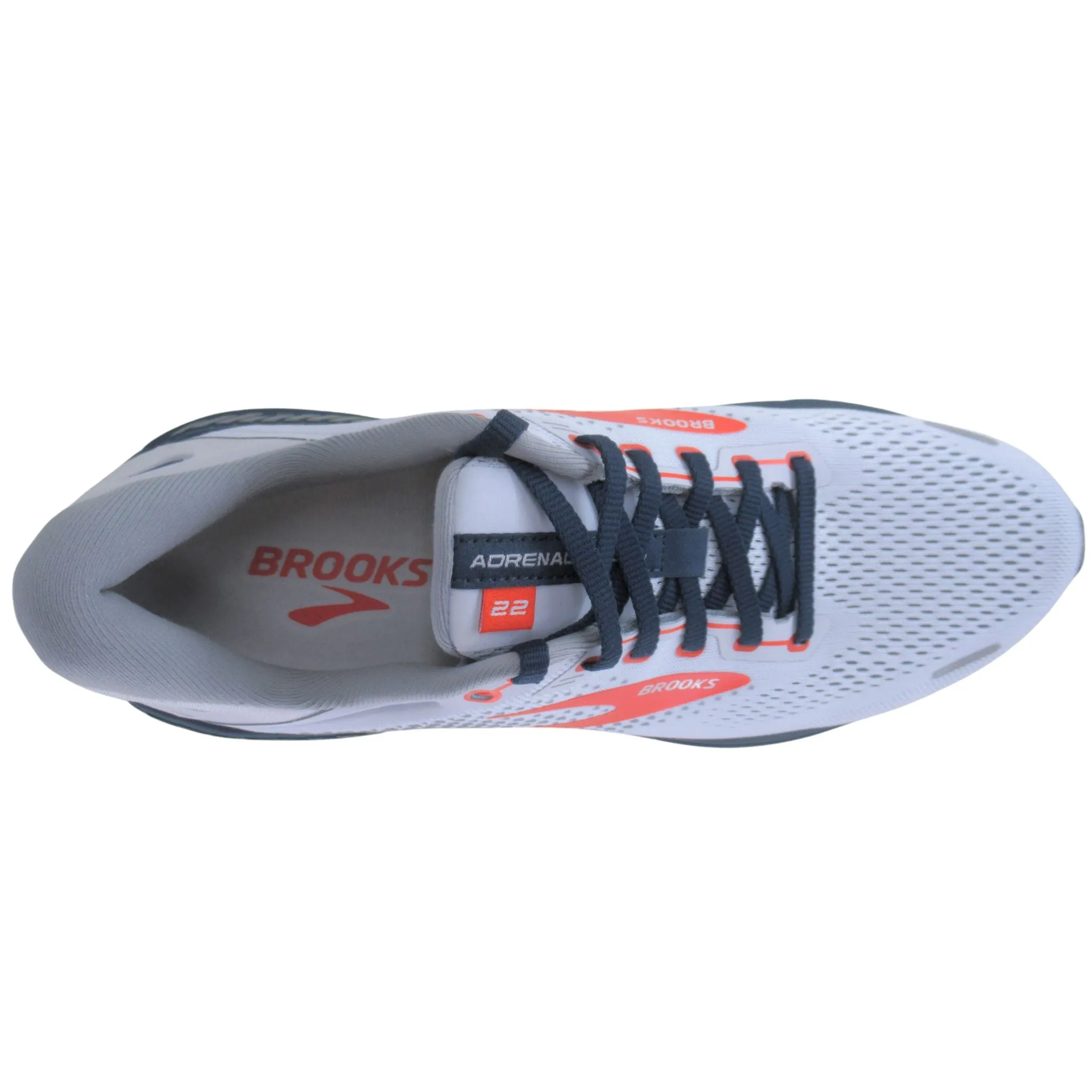 Brooks Men's 110366 004 Adrenaline GTS 22 Artic/Red/Titan Cushion Support Running  Shoes