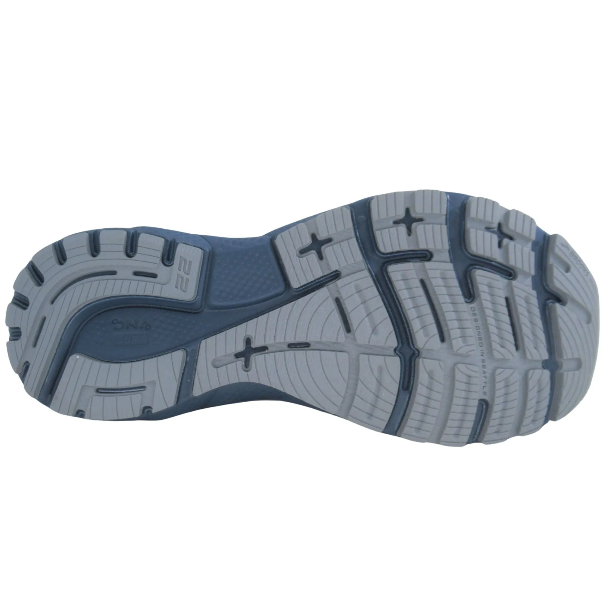 Brooks Men's 110366 004 Adrenaline GTS 22 Artic/Red/Titan Cushion Support Running  Shoes
