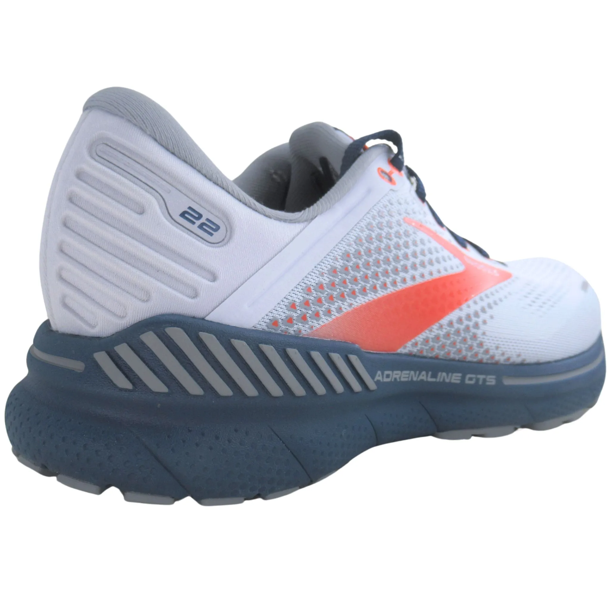 Brooks Men's 110366 004 Adrenaline GTS 22 Artic/Red/Titan Cushion Support Running  Shoes