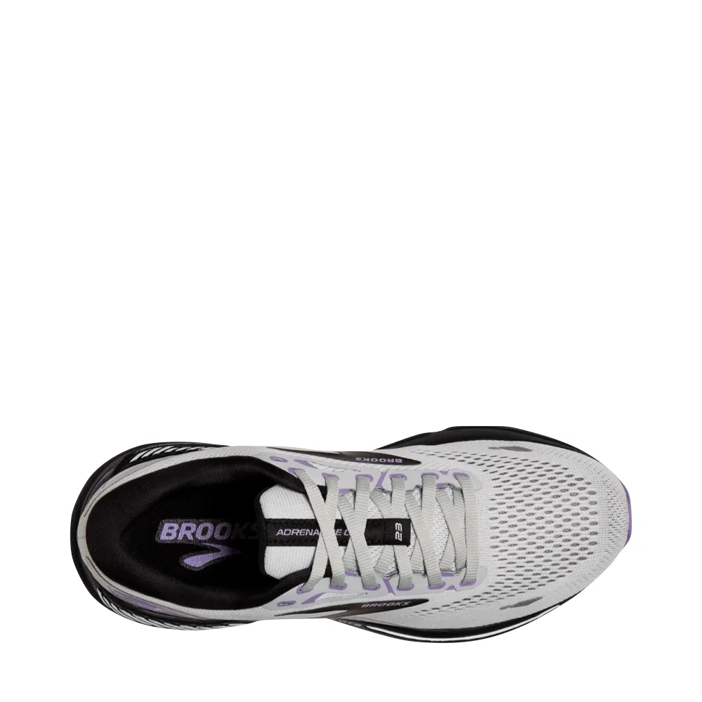Brooks Women's Adrenaline GTS 23 Sneaker in Grey/Black/Purple
