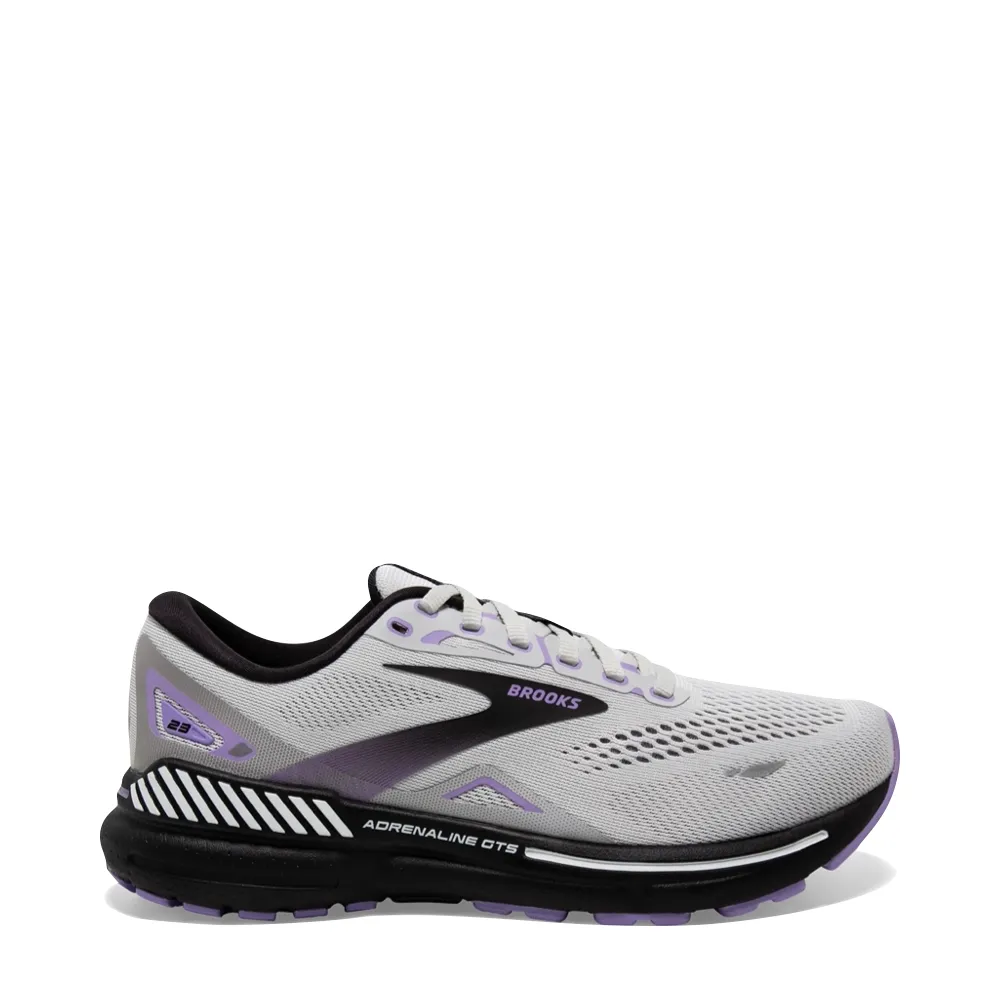 Brooks Women's Adrenaline GTS 23 Sneaker in Grey/Black/Purple