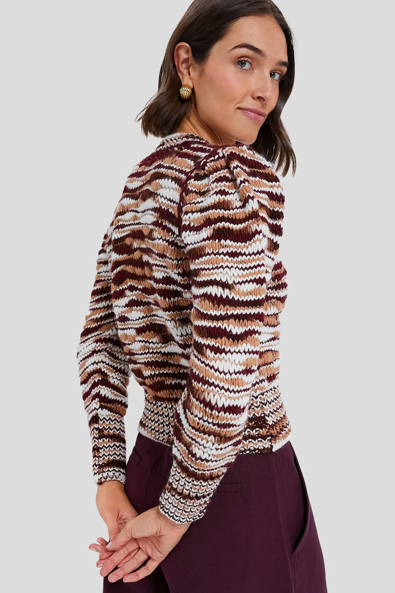 Brown Multi Yasmine Cardigan