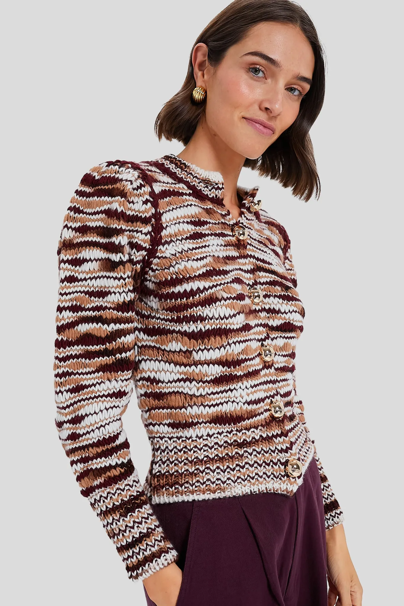 Brown Multi Yasmine Cardigan
