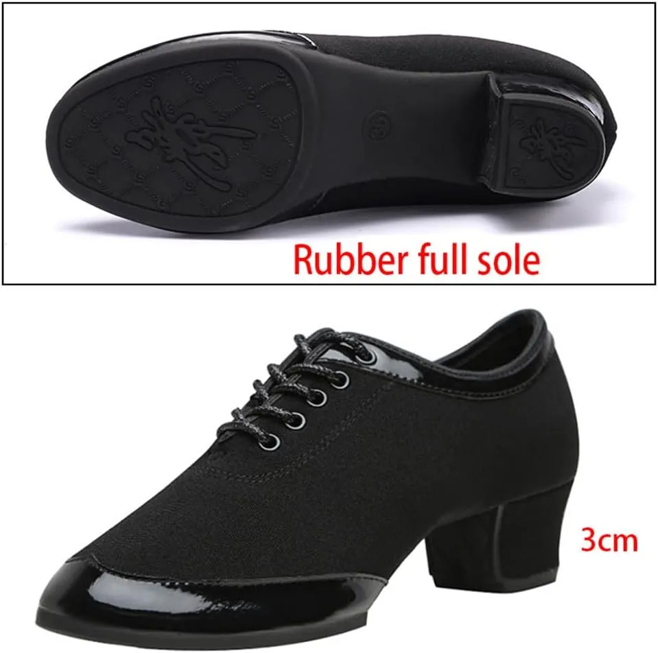 Canvas Ballroom Practice Dance Shoes, Breathable Ballet Dancing Sneakers for Female Closed Toe Latin Modern Performance Shoes