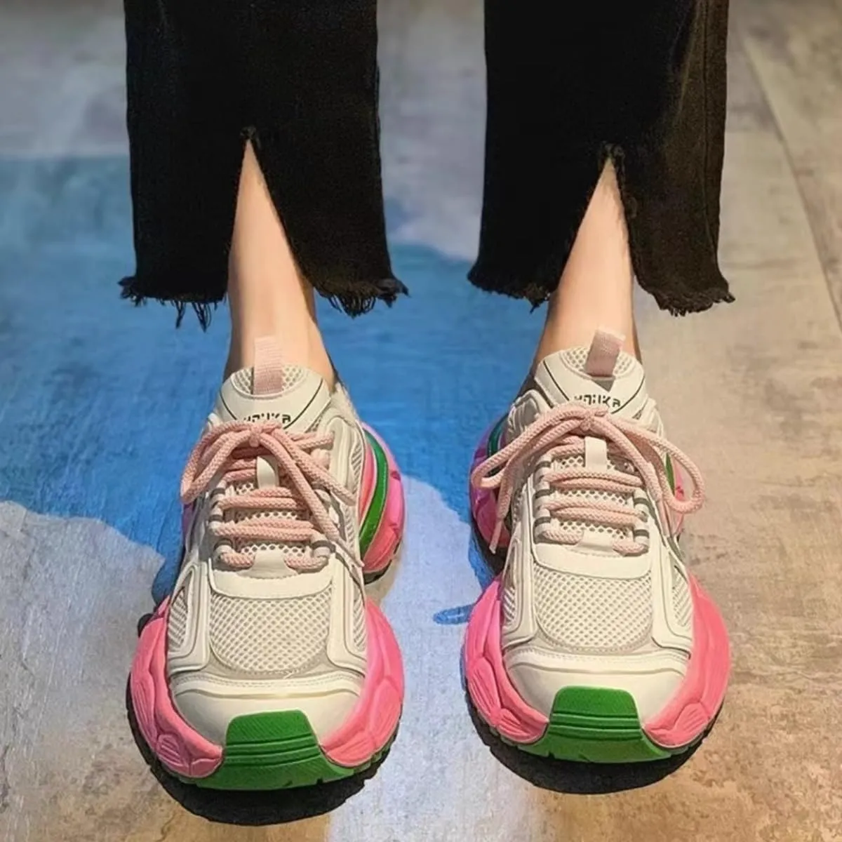 Chunky Sneakers for Women Fashion Y2k Casual Platform Thick Sole Dad Shoes