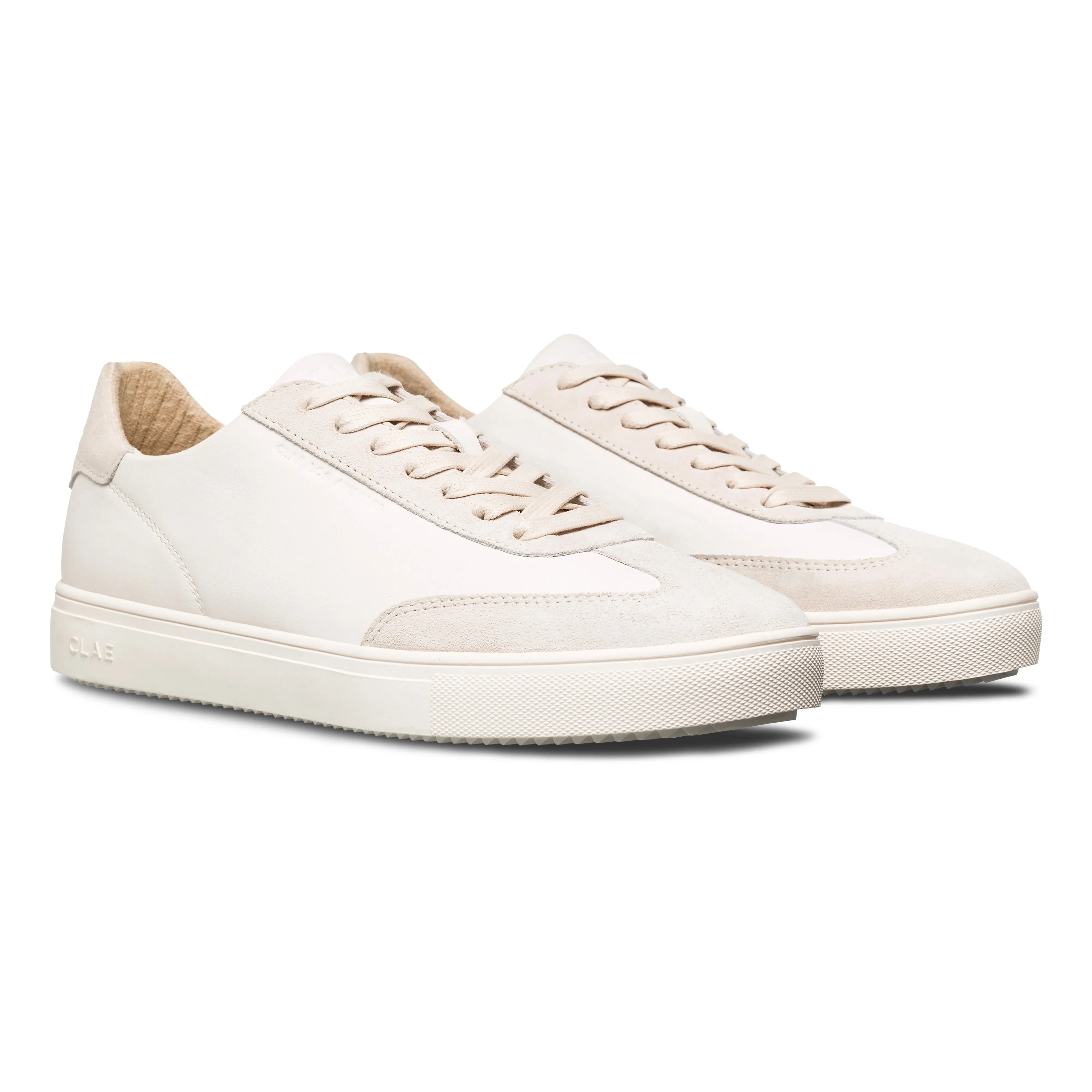 CLAE DEANE SNEAKERS - TRIPLE OFF-WHITE LEATHER