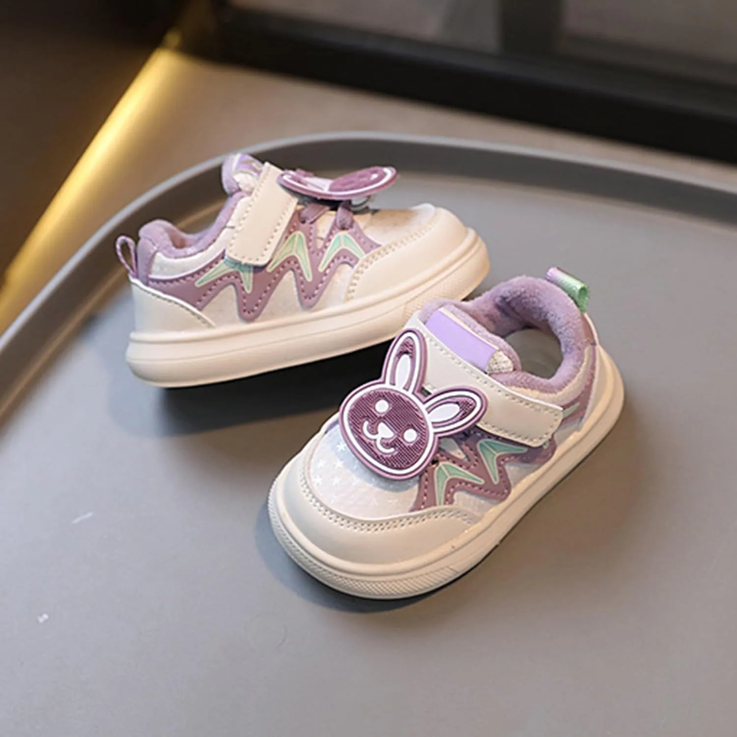 Cute Bunny Sneakers for Infant Girls Boys, Baby Toddler Flat Walking Shoes Lightweight Soft Sport Shoes Toddler Girl