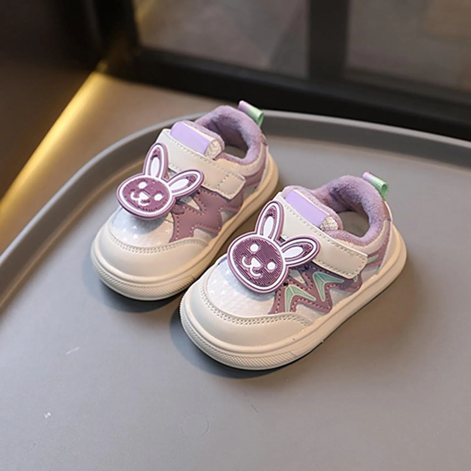 Cute Bunny Sneakers for Infant Girls Boys, Baby Toddler Flat Walking Shoes Lightweight Soft Sport Shoes Toddler Girl