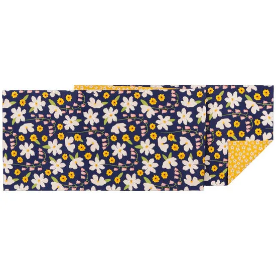 Danica Tablerunner  NTR3006D  Full Bloom  Navy