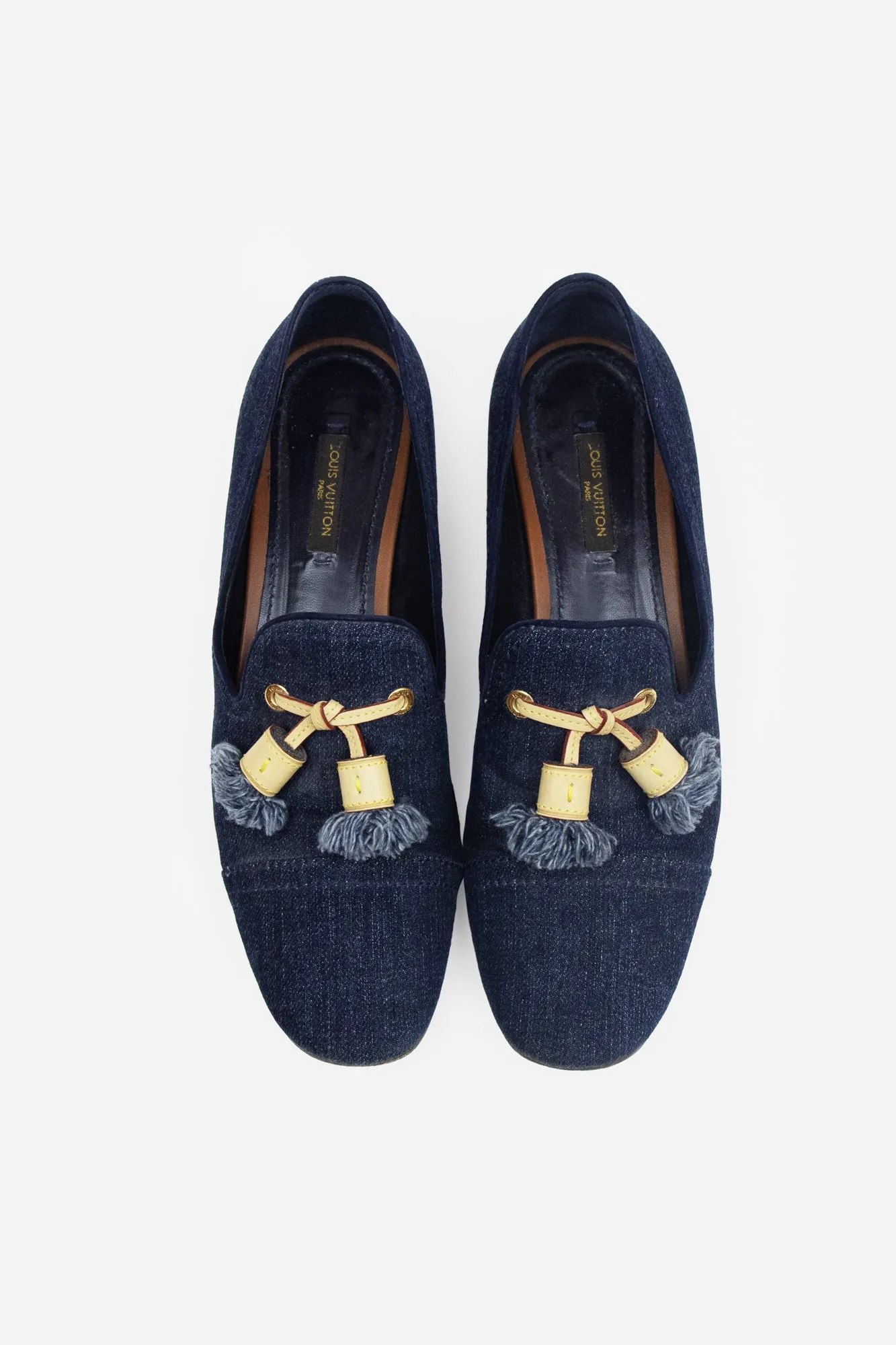 Denim Loafers W/ Tassels