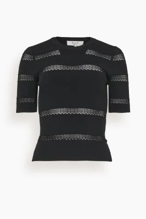 Devon Knit Tee in Black