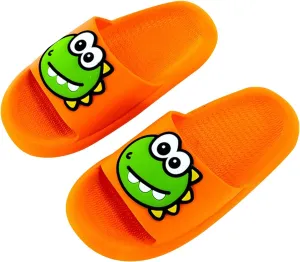 Dinosaur Shower Sandals for Kids, Girls Boys Unisex Cute Beach Slippers, Cloud Slides Flat Bathroom Shower Sandals