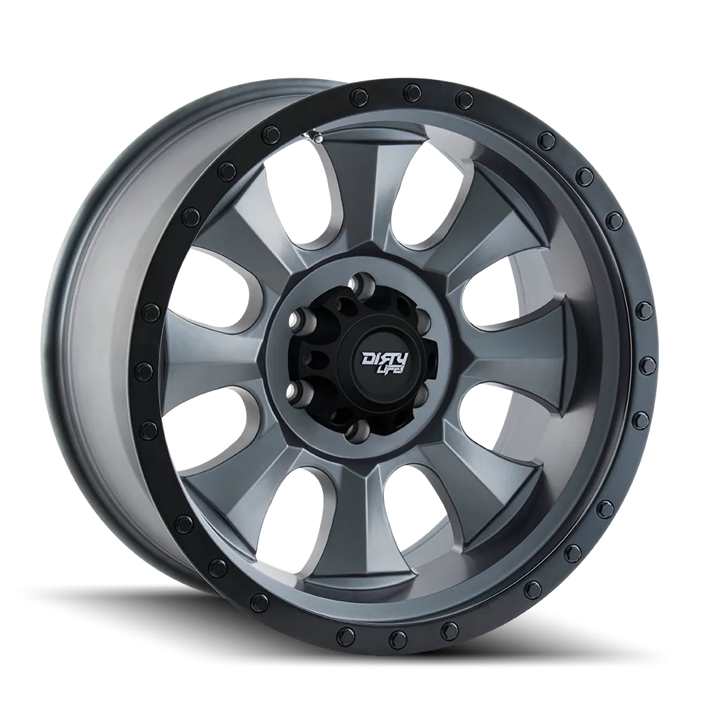 DIRTY LIFE 9300-2136MG IRONMAN (9300) MATTE GUNMETAL/BLACK BEADLOCK 20X10 6-135 -19MM 87MM