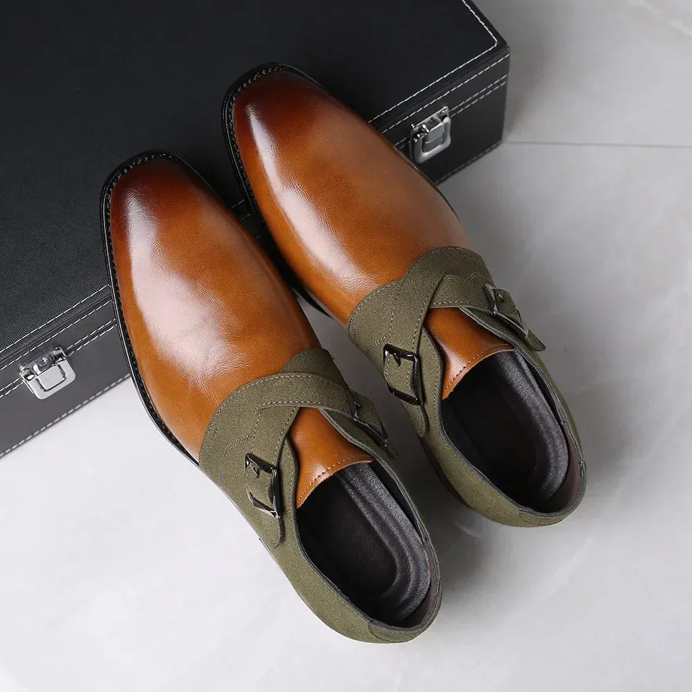 Elite Suede Double Buckle Loafers