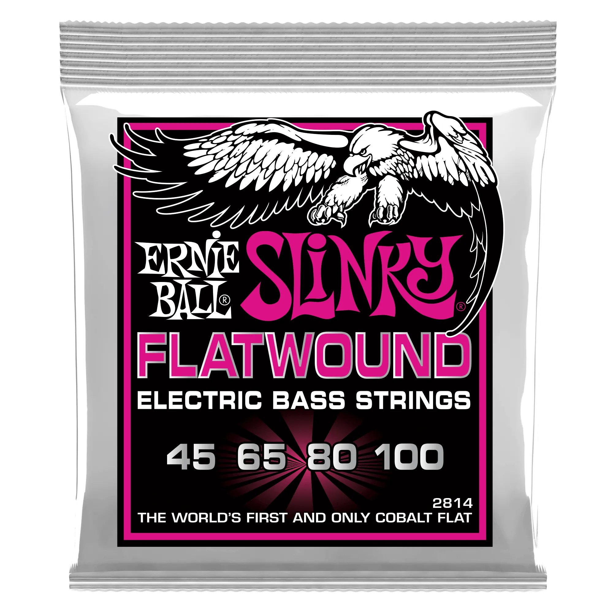 Ernie Ball Super Slinky Flatwound Electric Bass Strings - 45-100 Gauge