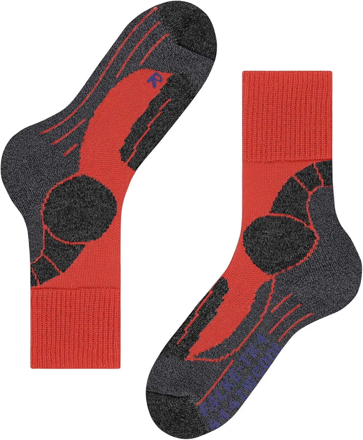 FALKE Men's TK1 Adventure Cool Hiking Socks, Thick Padding, 1 Pair