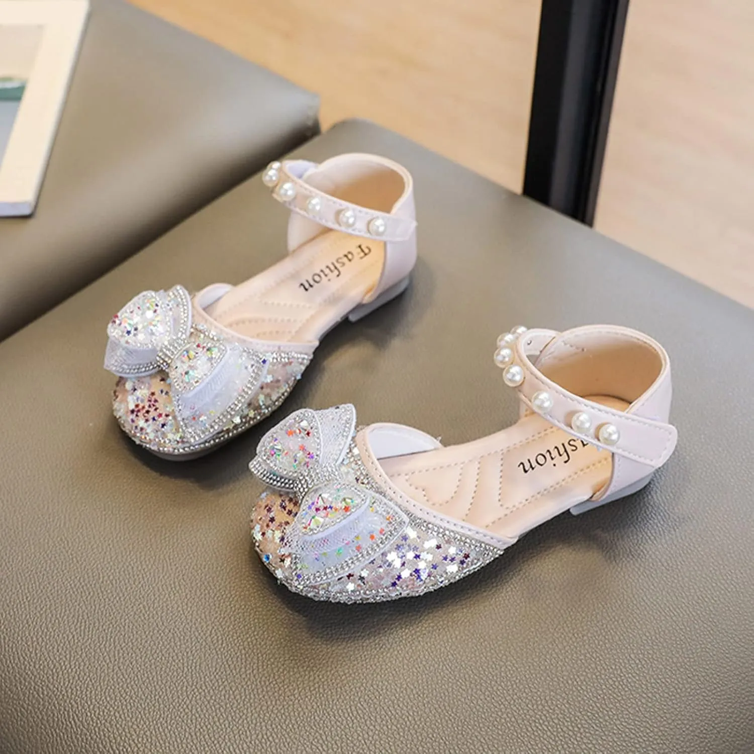 Flower Girl hinestone Dress Shoes Ballet Flat School Pary Wedding Mary Jane Shoes for Infant Sandal Girl