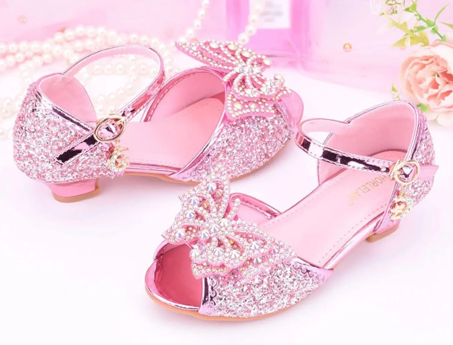 Flower Girl Shoes Dress Shoes for Girls Toddler Mary Jane Heel Ballet Flat for School Party Dress Shoes Sandals