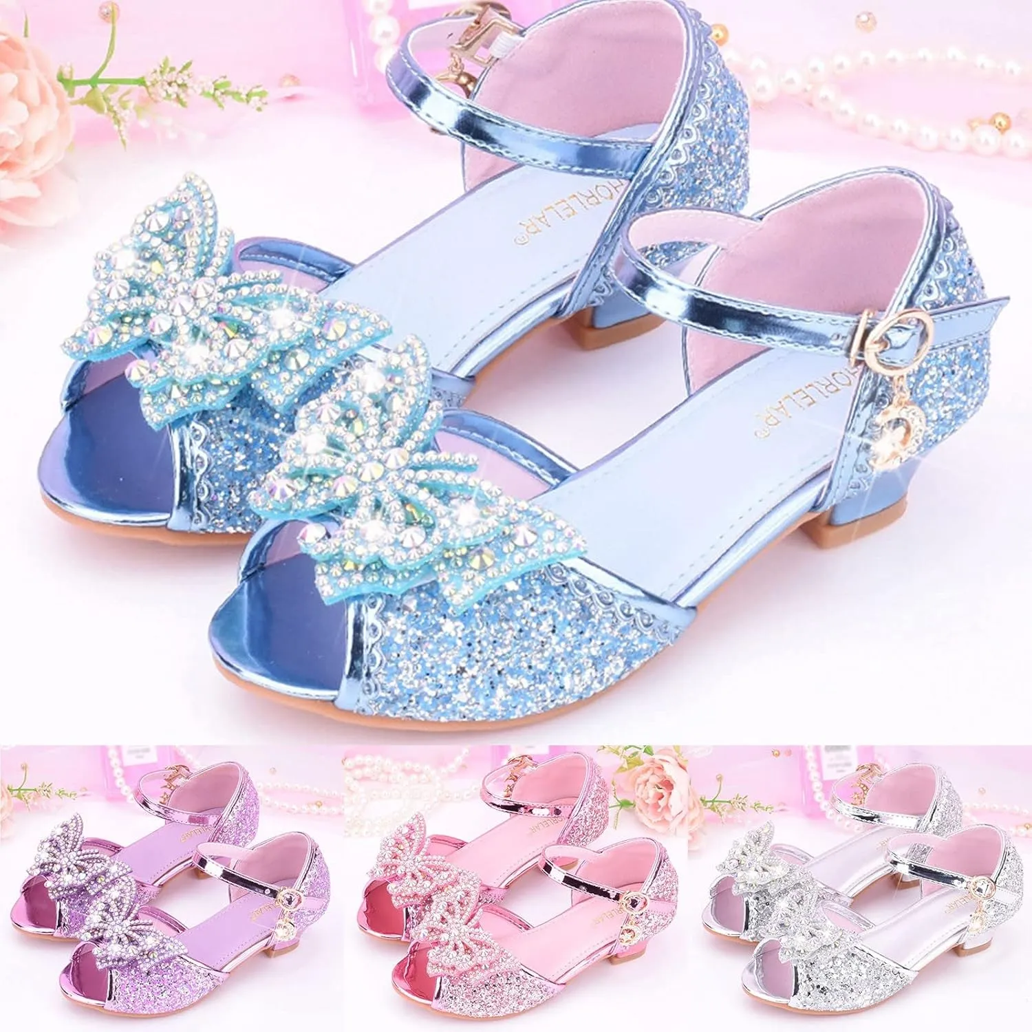 Flower Girl Shoes Dress Shoes for Girls Toddler Mary Jane Heel Ballet Flat for School Party Dress Shoes Sandals