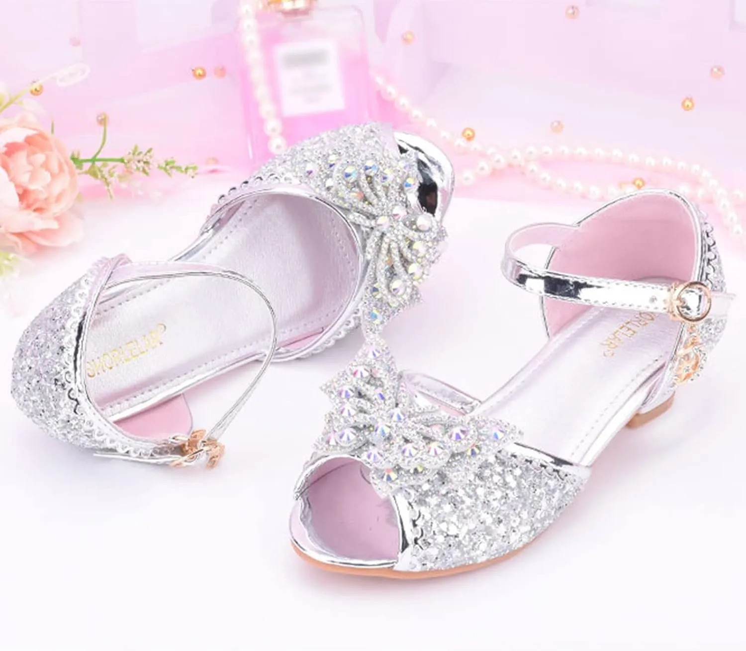Flower Girl Shoes Dress Shoes for Girls Toddler Mary Jane Heel Ballet Flat for School Party Dress Shoes Sandals