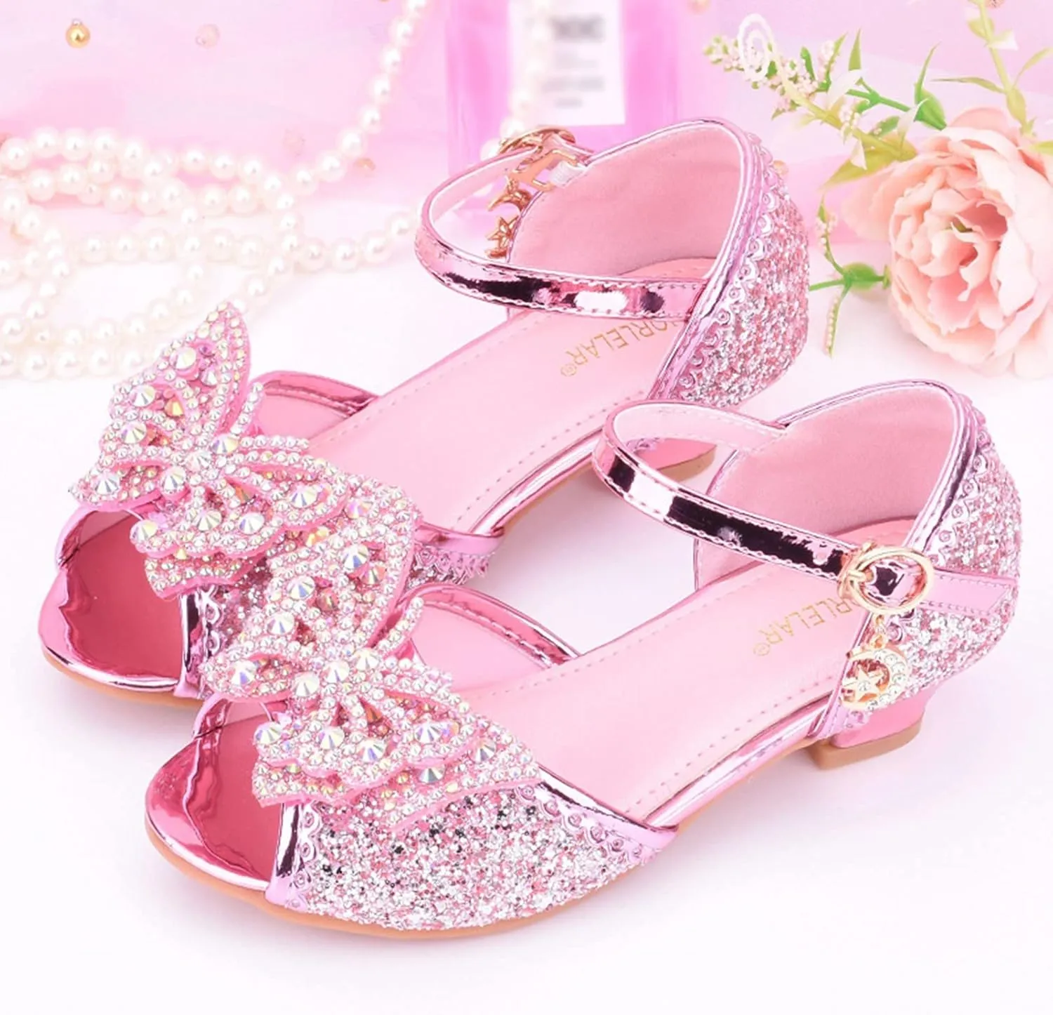 Flower Girl Shoes Dress Shoes for Girls Toddler Mary Jane Heel Ballet Flat for School Party Dress Shoes Sandals