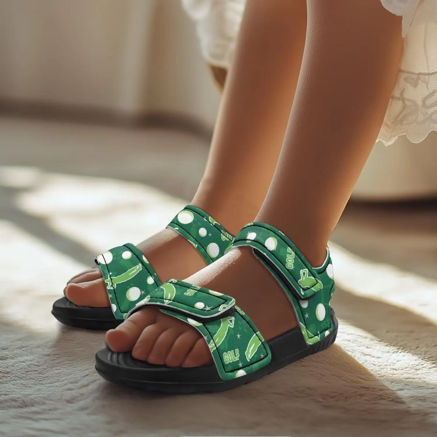 Forchrinse Boys Sandals Summer Cool Print Sport Sandals Outdoor Open-Toe Shoes for Toddler/Little Kid/Big Kid