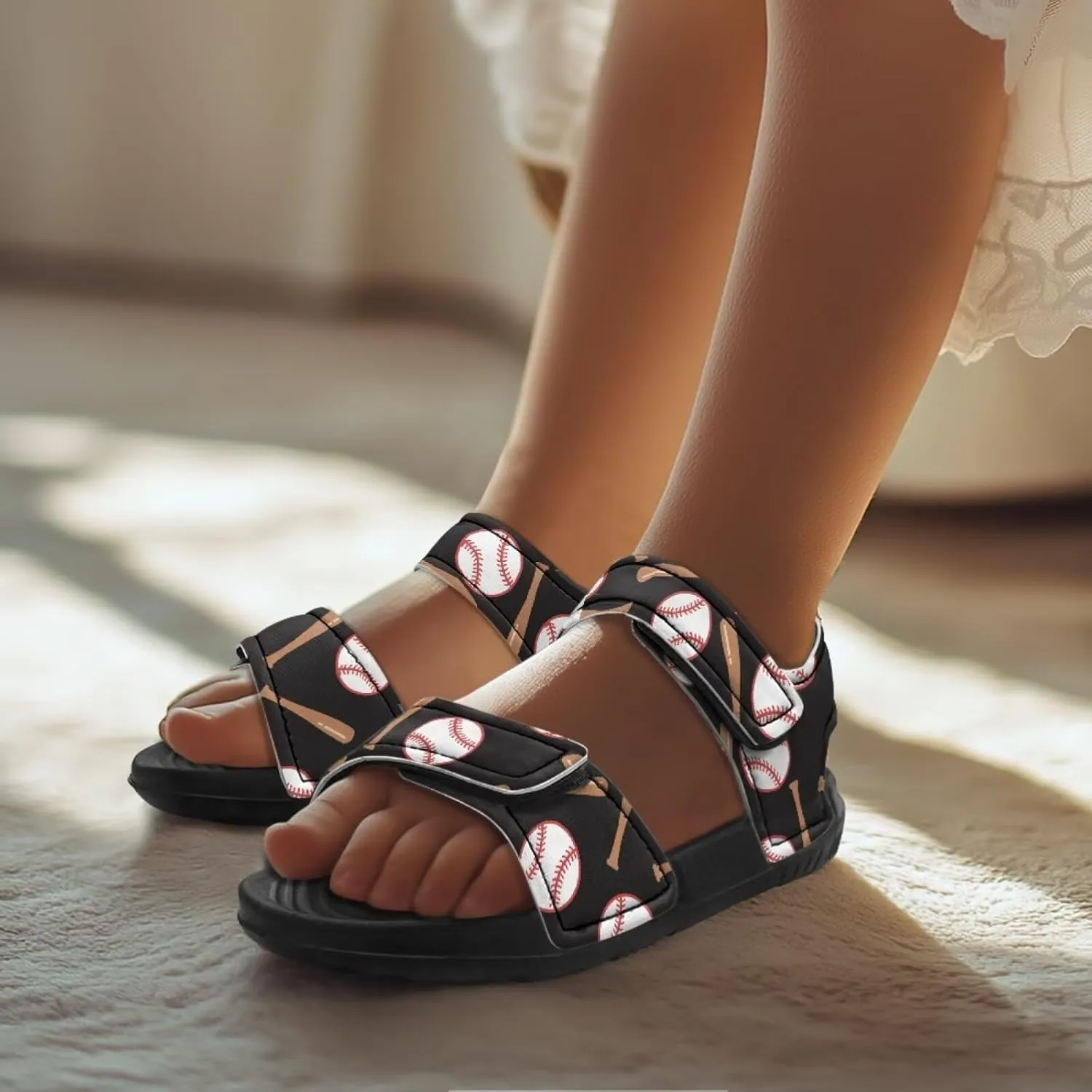Forchrinse Boys Sandals Summer Cool Print Sport Sandals Outdoor Open-Toe Shoes for Toddler/Little Kid/Big Kid
