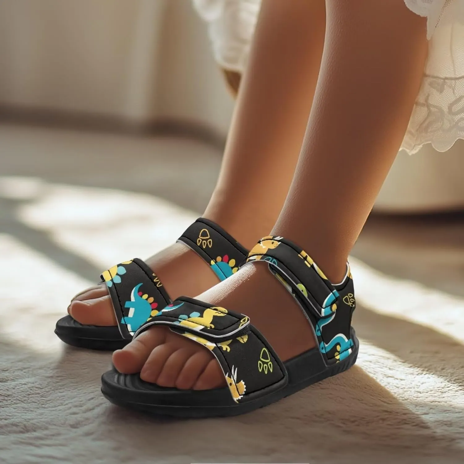 Forchrinse Boys Sandals Summer Cool Print Sport Sandals Outdoor Open-Toe Shoes for Toddler/Little Kid/Big Kid