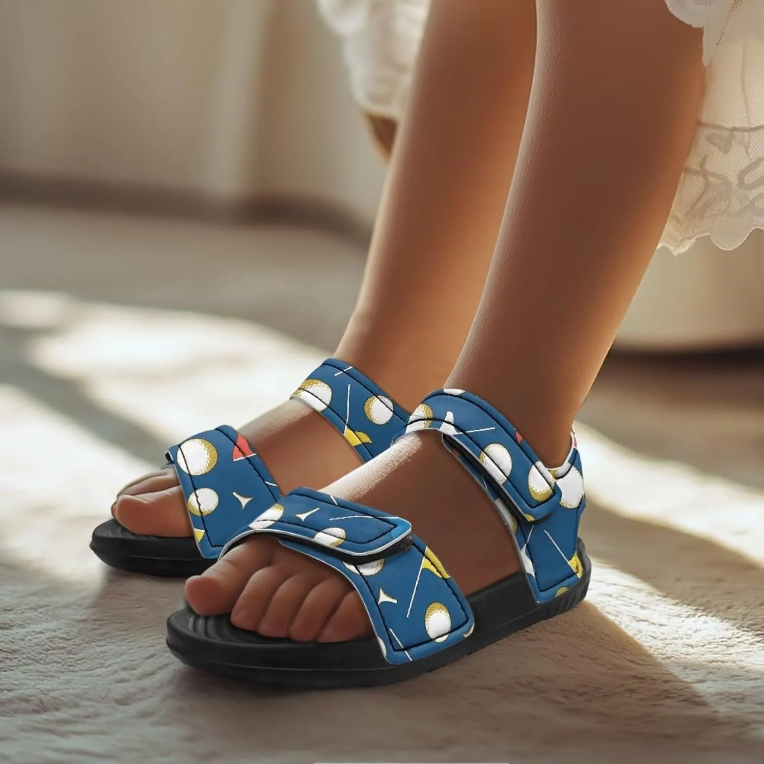 Forchrinse Boys Sandals Summer Cool Print Sport Sandals Outdoor Open-Toe Shoes for Toddler/Little Kid/Big Kid