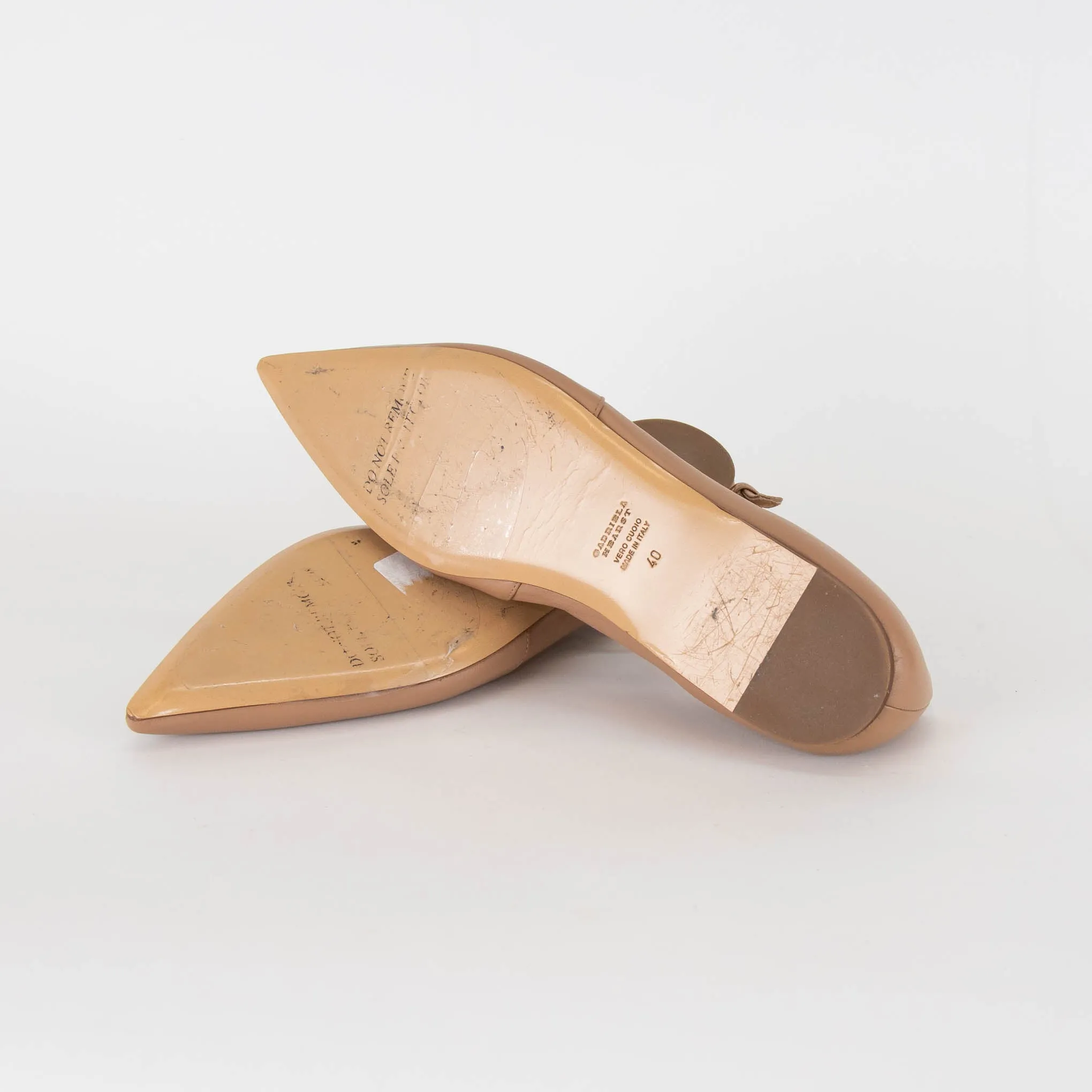 Gabriela Hearst Lola Ballerina Flat Nude Shoes