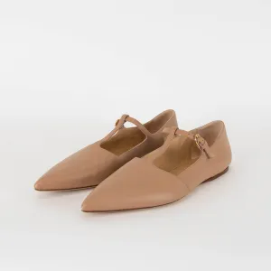 Gabriela Hearst Lola Ballerina Flat Nude Shoes