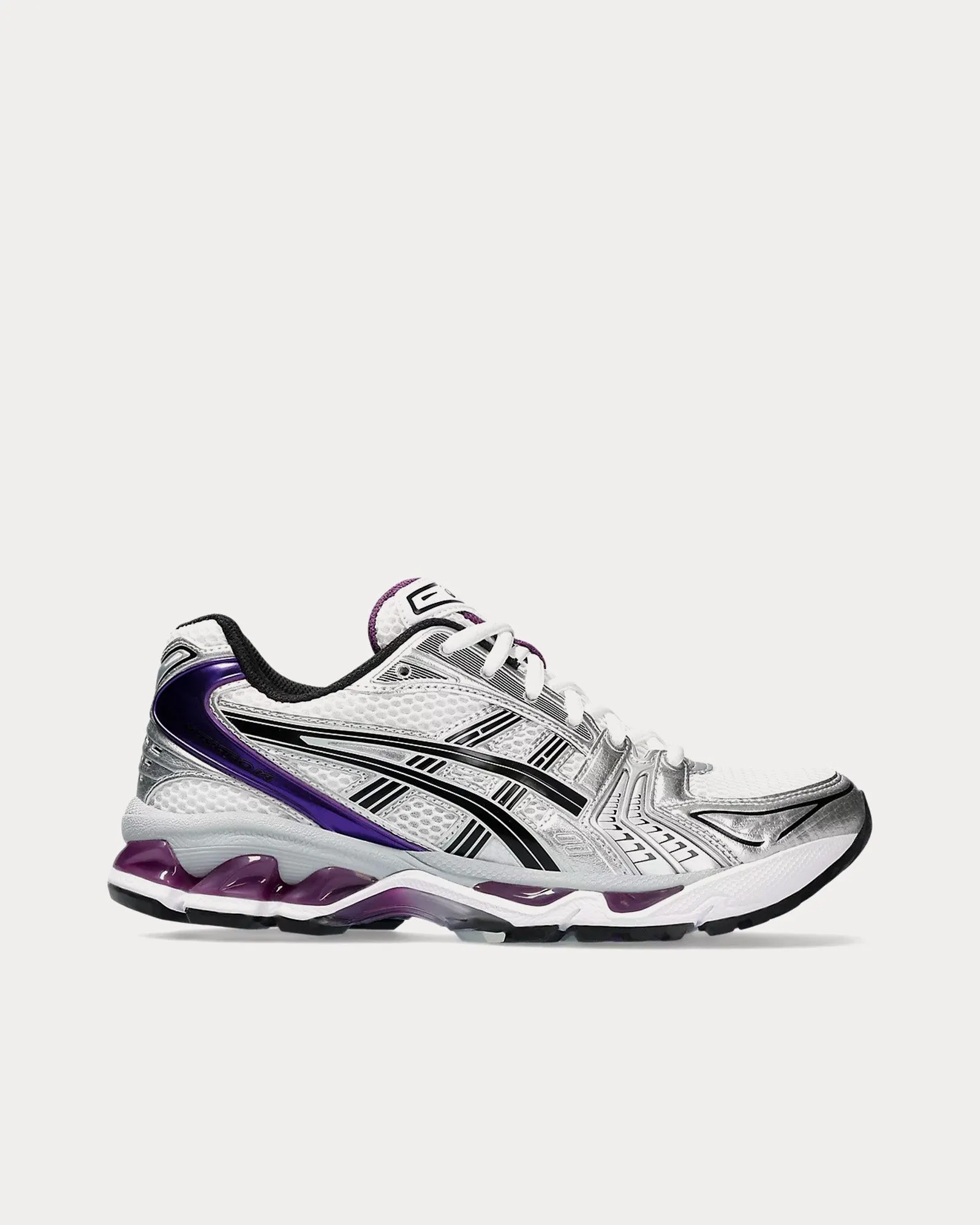 Gel-Kayano 14 White / Dark Grape Low Top Sneakers