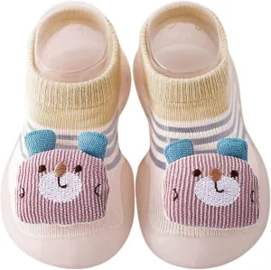 Girls Canvas Slip Summer and Autumn Comfortable Infant Toddler Shoes Cute Bear Pattern Children Boys Casual Boots Size 4