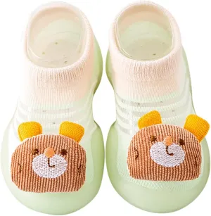Girls Canvas Slip Summer and Autumn Comfortable Infant Toddler Shoes Cute Bear Pattern Children Boys Casual Boots Size 4